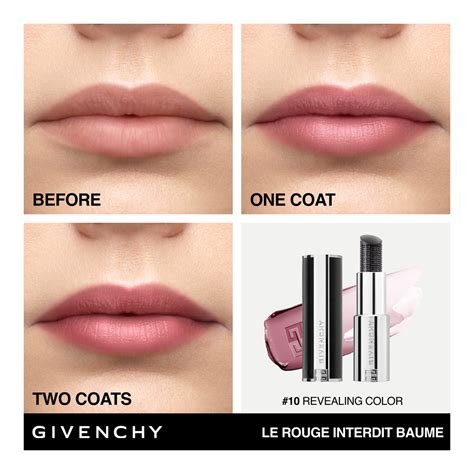 givenchy le rouge interdit baume lip balm|sephora le rouge interdit lip balm.